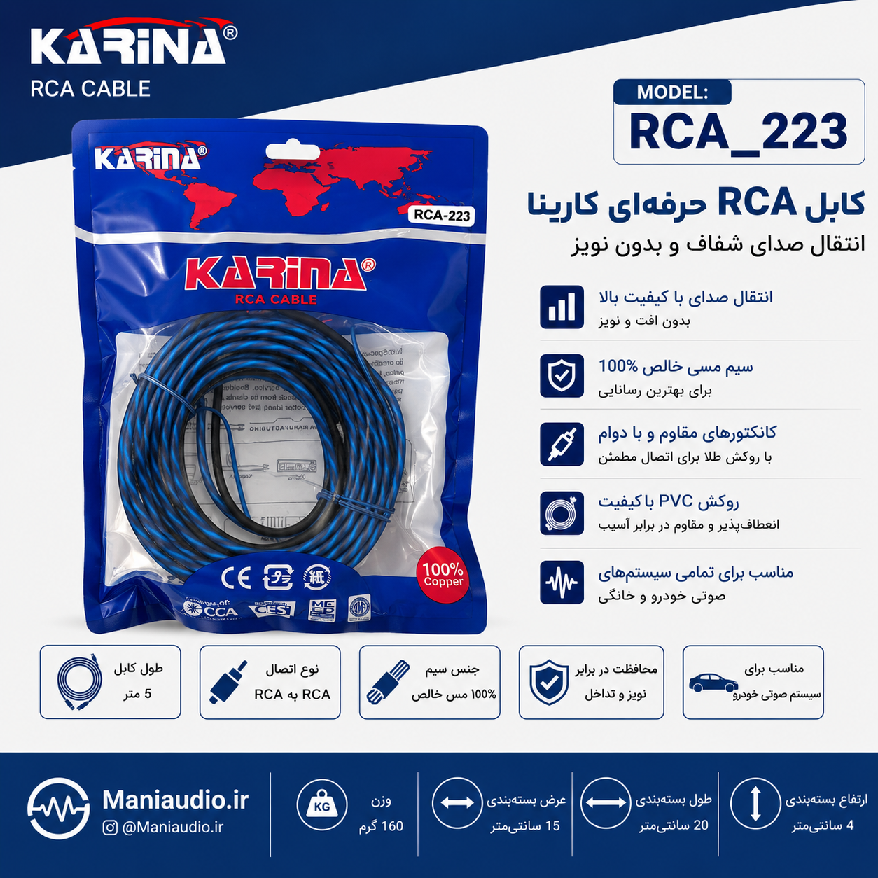 کابل آرسی مدل RCA_223