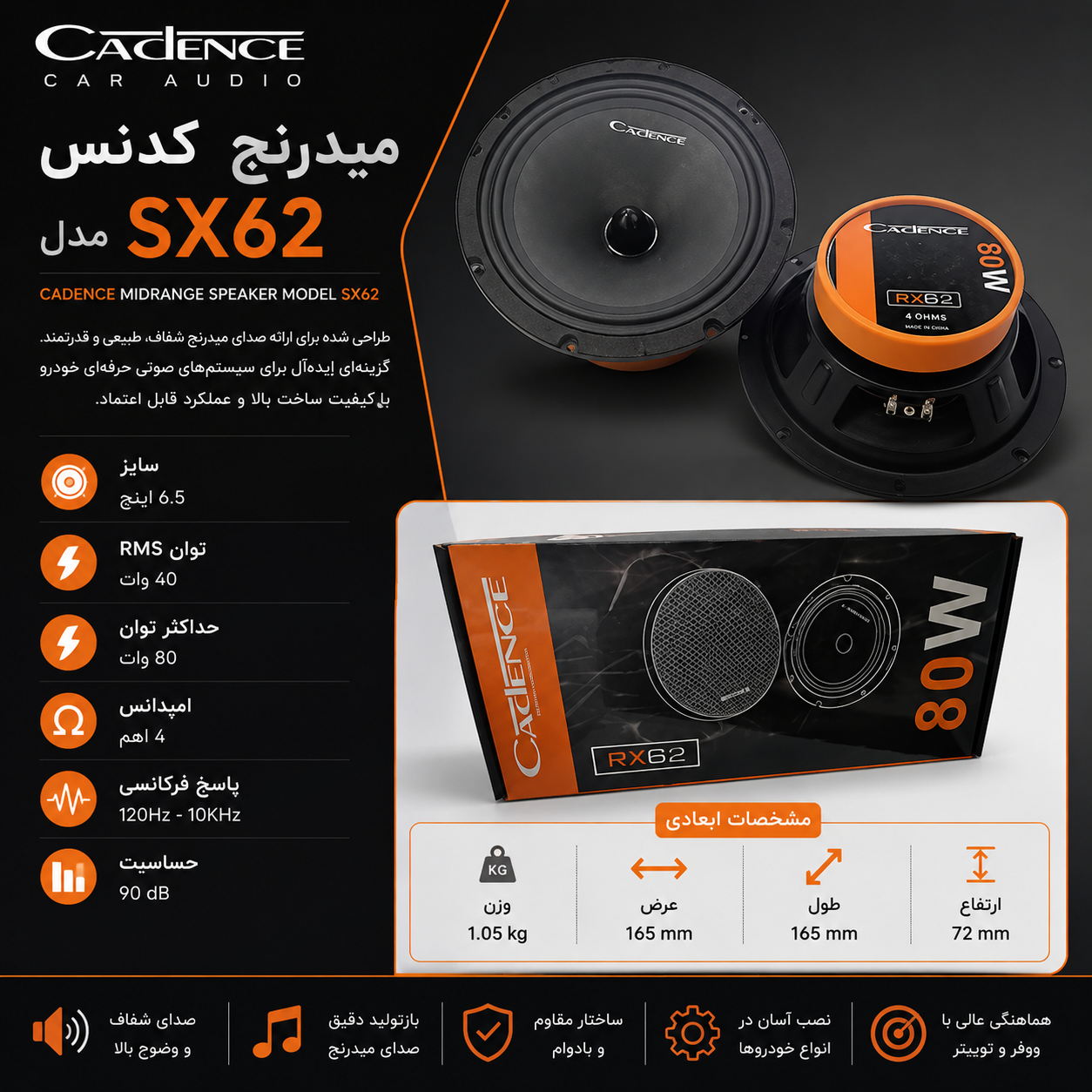 میدرنج کدنس مدل sx62